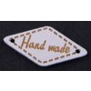 Našívacia drevená značka 28x13 mm HAND MADE