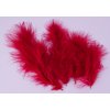 Peří Marabu 10-16cm/10ks varianta červené tmavě