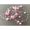 Perličky na silonu 3-8 mm, délka 130 cm varianta 7 světle růžové