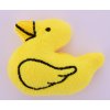 Aplikace plyšová kačenka s pískátkem 50x70 mm