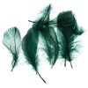 Husí peří 8-12cm - 10ks varianta tmavě zelené