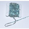Štrasový prýmek 2 mm/2 m varianta modro-stříbrný
