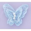 Aplikace motýl zdvojený 60x65 mm varianta modrý