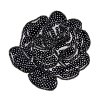 Záplata růže s flitry ø10,5cm varianta černá