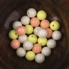 Plastové korálky Ø10 mm/25ks varianta žluto-oranžové