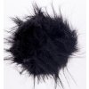 Bambule 8 cm z umělé kožešiny s gumovým poutkem varianta černá