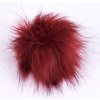 Bambule 8 cm z umělé kožešiny s gumovým poutkem varianta červená tmavě