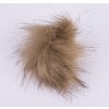 Bambule 8 cm z umělé kožešiny s gumovým poutkem varianta hnědá světle