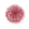 Aplikace kožešinová králičí 6 cm varianta růžová s bílým okrajem