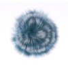 Aplikace kožešinová králičí 6 cm varianta tyrkysová s bílým okrajem