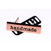 HAND MADE značka kovová 36x10mm varianta měděná