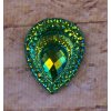 Nalepovací kámen paví oko 13x18mm varianta zelený