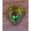 Nalepovací kámen paví oko 13x18mm varianta žlutý