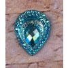 Nalepovací kámen paví oko 13x18mm varianta tyrkysový