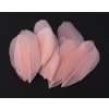 Husí peří 5-7cm / 20ks varianta lososová