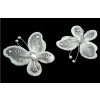 Aplikace motýl s kamínky 5x5,5cm varianta bílý
