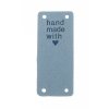 Nášivka   HAND MADE 50x20mm varianta světle modrá