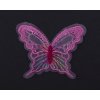 Aplikace motýl  60x48mm varianta růžový