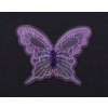 Aplikace motýl  60x48mm varianta fialový