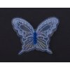 Aplikace motýl  60x48mm varianta modrý