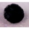 Bambule 8 cm z umělé kožešiny s gumovým poutkem varianta černá