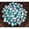 Perličky navlékací 8 mm/100ks varianta tyrkysovobílá
