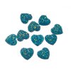 Nalepovací kámen srdce 3D 12 mm/10ks varianta tyrkysová