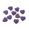 Nalepovací kámen srdce 3D 12 mm/10ks varianta růžovo-fialová