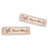 Nášivka  HAND MADE motýl 50x15mm varianta krémová