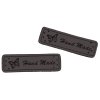 Nášivka  HAND MADE motýl 50x15mm varianta šedá