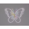 Aplikace motýl vyšívaný 5cm varianta bílý