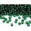 Korálek rokajl 4 mm/50g varianta tmavě zelený