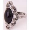 Metal ring + artificial stone retro frame