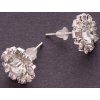 Crystal 12 mm flower earring