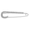 Pin with stones 70x18 mm silver