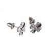 Earrings four-leaf clover 10x14mm