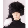 Čepice z umělé kožešiny varianta s ohonem