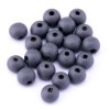 Korálky dřevěné 10 mm balíček 20 ks varianta šedé