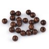Korálky dřevěné 10 mm balíček 20 ks varianta přírodní hnědá
