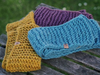 Ručně pletená, vlněná šála Merino - Vlnírna