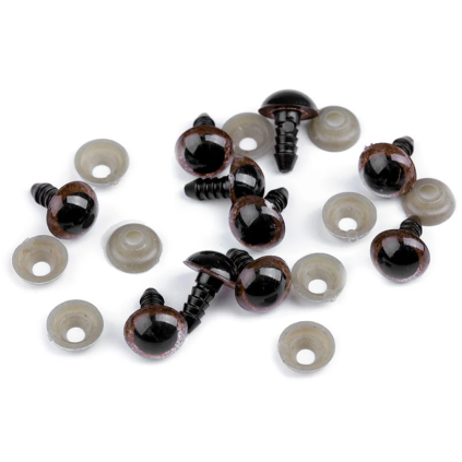 oči hnede 10mm