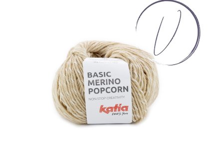 yarn wool basicmerinopopcorn knit merino superwash acrylic cotton beige white autumn winter katia 105 fhd