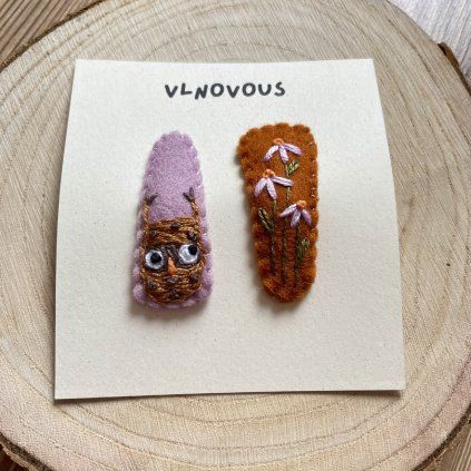 Set sponek Sovička s květinkou