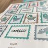 Arch samolepek Známky Holoubci
