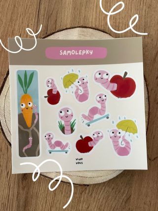 • Samolepkový arch s žížalkami 🪱 je nově na e-shopu. 🥰