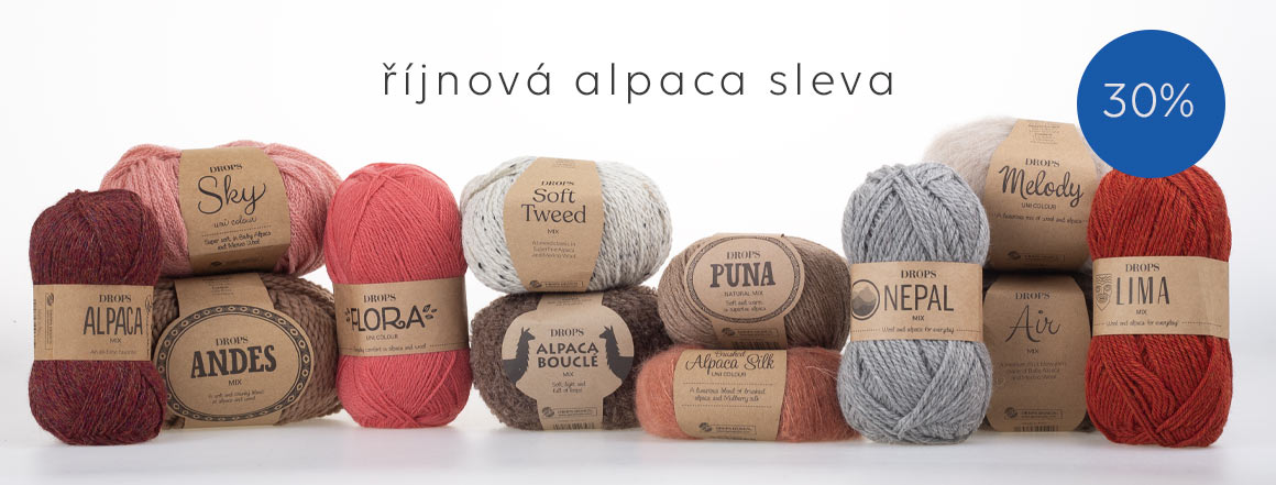 říjnová Drops Alpaca sleva - Alpaca party