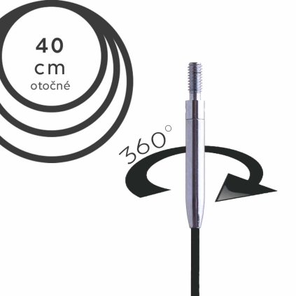 Lanko Knit Pro otočné - 40 cm (černé)