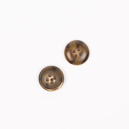 Knoflík Drops 703 - imitace dřeva (lískový oříšek) 15 mm