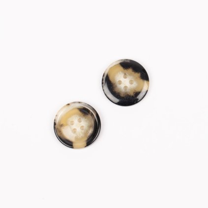 Knoflík Drops 712 - Imitace rohoviny (moka) 18 mm