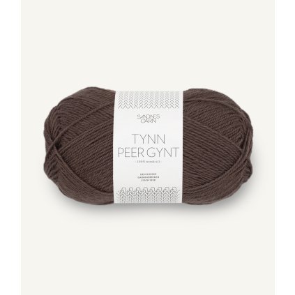 Sandnes Garn Tynn Peer Gynt 3880 - Mork sjokolade